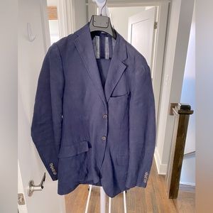 SuitSupply 100% Linen Suit, Made in Spain, 38R